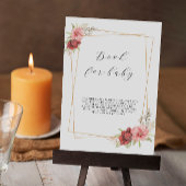 Invitation Livre rose pour bébé signe, Baby shower