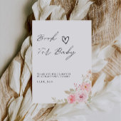 Invitation Livre rose pour bébé signe, Baby shower