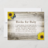 Invitation Livre Rustique Tournesol Pour Baby shower (Devant)