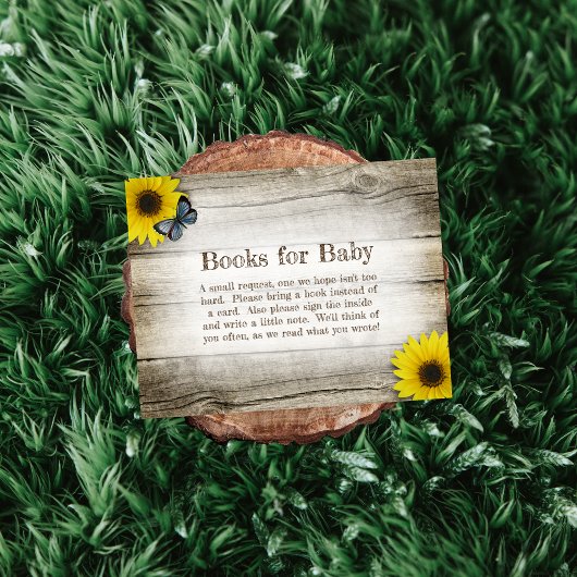 Invitation Livre Rustique Tournesol Pour Baby shower