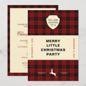 INVITATION LIVRE TARTAN COUVRIR L'INVITATION DU PARTI NOËL (Devant / Derrière)