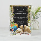 Invitation Livre World Frame Black Graduation (Debout devant)