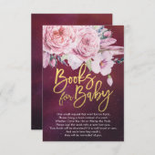 Invitation Livres baby showers pour bébé / Apporter un livre (Devant / Derrière)