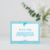 Invitation Livres Bleus Narwhal Pour Baby shower (Debout devant)