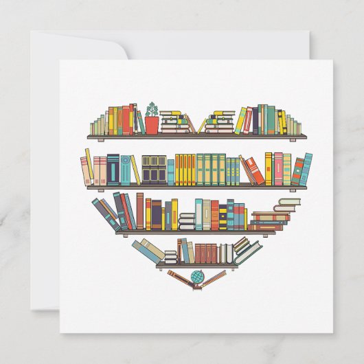 Invitation Livres cool Lecture Hommes Femmes Livre Lover Lite (Dos)