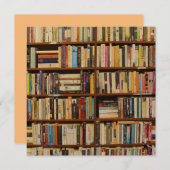 Invitation Livres dans la bibliothèque (Devant / Derrière)