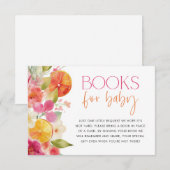 Invitation Livres de Baby shower Citrus pour Card Bright Oran (Devant / Derrière)
