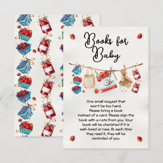 Invitation Livres de Baby shower pour bébé sur le marché agri (Devant / Derrière)