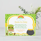 Invitation Livres de Baby shower st patrick pour bébé (Debout devant)