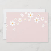 Invitation Livres de bébé pour bébé shower rétro rose Daisy c (Dos)