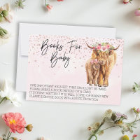 Livres de fête de bébé rose vache des Highlands Bé