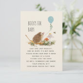 Invitation Livres de Hérisson Pour Champignons De Bébé  Garço (Debout devant)