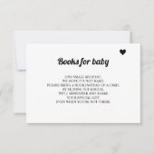 Invitation Livres de livres de livres pour bébé demande Inser (Devant)
