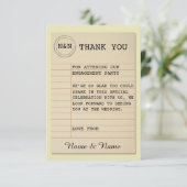 Invitation Livres de mariage Merci Bibliothèque Love Story (Debout devant)