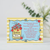 Invitation Livres de tomates cerises italiennes pour bébé (Debout devant)