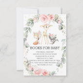 Invitation Livres de Woodland Blush Floral Greenery pour Baby (Devant)