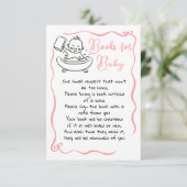 Invitation Livres dessinés à la main pour bébé fille (Debout devant)