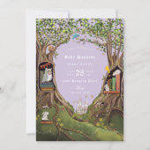 Invitation Livres d'Imaginaire pour Baby shower Lavender (Devant)