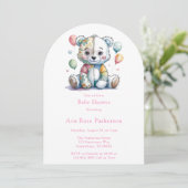 Invitation Livres d'ours en peluche brodés en patchwork pour (Debout devant)