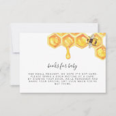 Invitation Livres en nid d'abeille rustique pour bébé Insert (Devant)