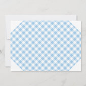 Invitation Livres En vichy bleus pour bébé III (Dos)