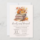 Invitation Livres et Brunch Automne Baby shower d'automne Inv (Devant)