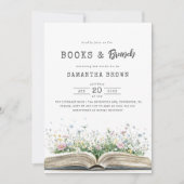 Invitation Livres et Brunch Fête des mariées de livre (Devant)