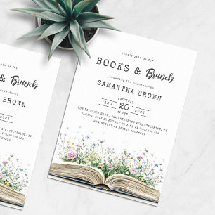 Invitation Livres et Brunch Fête des mariées de livre