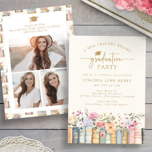 Invitation Livres Fête de fin d'études