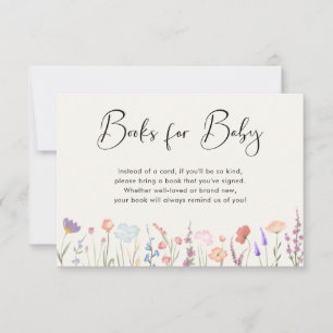 Invitation Livres fleurs sauvages Baby showers Pour Boîtier B