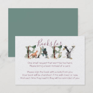 Invitation Livres forestiers de Woodland pour le Baby shower