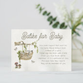 Invitation Livres forestiers de Woodland pour le Baby shower (Debout devant)