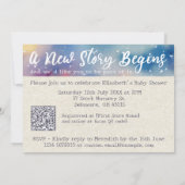 Invitation Livres mignons et Baby shower d'aquarelle rose (Dos)
