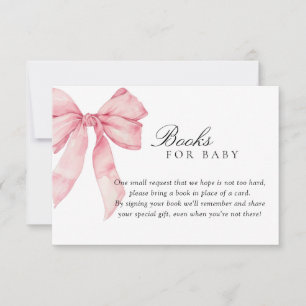Invitation Livres pour Baby Card, Baby shower de fille de la