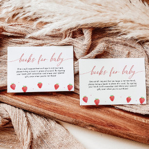 Invitation Livres pour Baby Card, Baby shower fraise