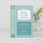 Invitation Livres pour Baby shower (Debout devant)