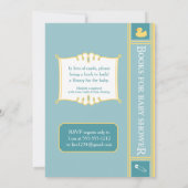 Invitation Livres pour Baby shower (Dos)