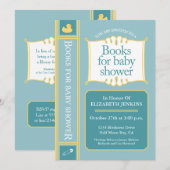 Invitation Livres pour Baby shower (Devant / Derrière)