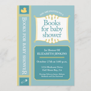 Invitation Livres pour Baby shower
