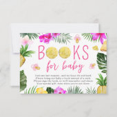 Invitation Livres Pour Bébé Ananas & Pacificateurs Douche ros (Devant)