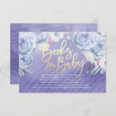 Invitation Livres pour bébé / Apporter un livre Demande (Devant / Derrière)