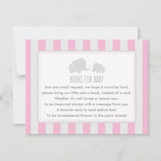 Invitation Livres pour bébé - Baby shower Game Card (Devant)