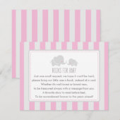 Invitation Livres pour bébé - Baby shower Game Card (Devant / Derrière)