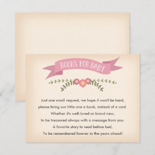 Invitation Livres pour bébé - Baby shower Game Card