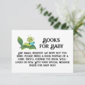 Invitation Livres pour bébé Caterpillar Lecture sur une feuil (Debout devant)