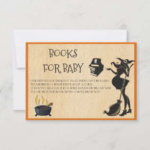 Invitation Livres pour bébé qui prépare la sorcière d'Hallowe