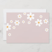 Invitation Livres pour bébé rose boho daisy (Dos)