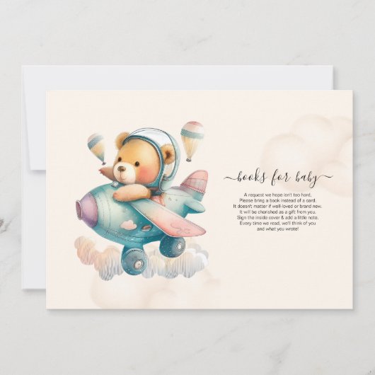 Invitation Livres pour bébé Teddy Bear (Devant)