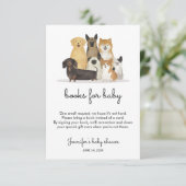 Invitation Livres pour chien de shower de bébé (Debout devant)