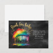 Invitation Livres Rainbow Baby shower Chalkboard Pour Baby Ca (Devant / Derrière)